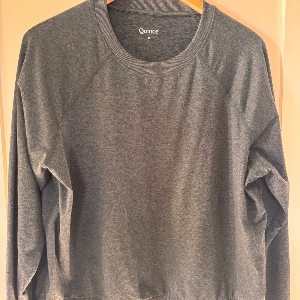 Quince Flowknit Crew Pullover BUNDLE OF THREE medium grey black green - Picture 7 of 8